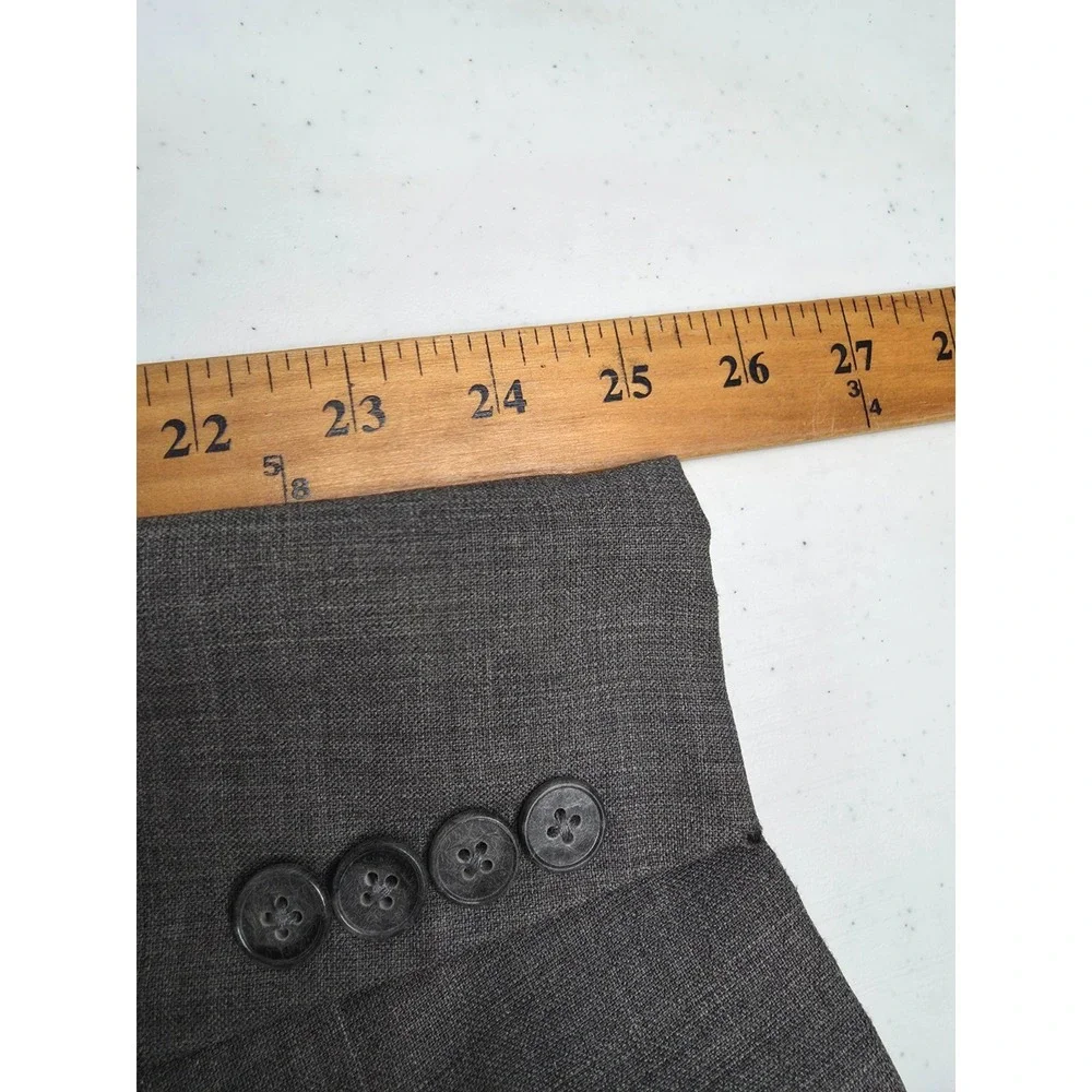 Alfani‎ Blazer Mens 44 Gray Sports Coat jacket 3 Button Notch Lapel Ventless